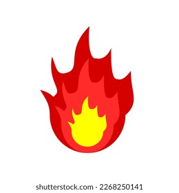 fire in flat design. appropriate for any design that related to fire related activity