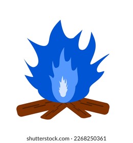 Feuer in flachem Design. geeignet für jede Konstruktion, die sich auf Brandtätigkeiten bezieht