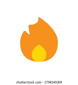 Fire Flat Icon Design Vector Illustration