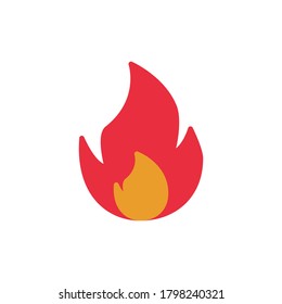 Fire Flat Icon Design Vector Illustration