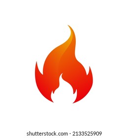 Fire flat icon design vector. safety induction flammable. heat, warm.