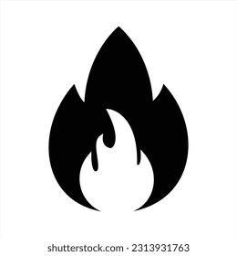 Fire flat icon, flames, flame of various shapes, bonfire. Fire icon sign and symbol. Vector illustration.