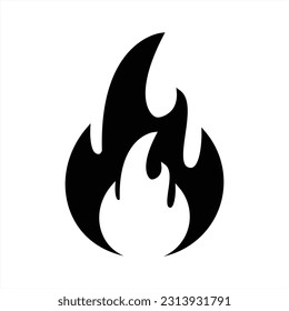 Fire flat icon, flames, flame of various shapes, bonfire. Fire icon sign and symbol. Vector illustration.
