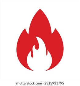 Fire flat icon, flames, flame of various shapes, bonfire. Fire icon sign and symbol. Vector illustration.