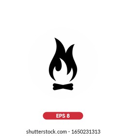 Fire flat icon vector design