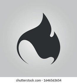 Fire flat symbol icon. Design element