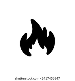 Fire flat vector icon. Simple solid symbol isolated on white background