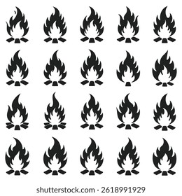 Fire flat vector illustration Eps 10