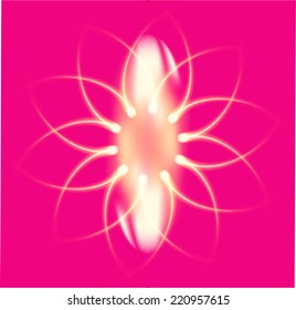 Fire Flower on pink background