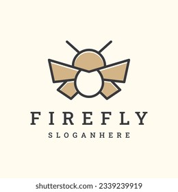 Fire fly abstract logo template vector illustration design