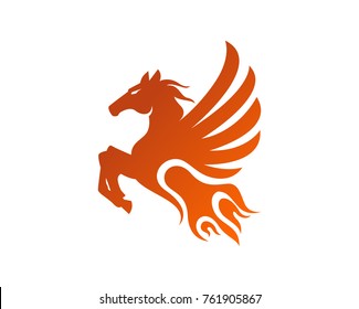 Flying Horse Logo Vector