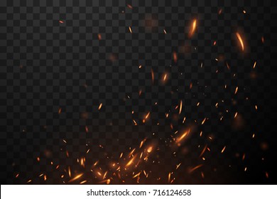 Fire flying sparks