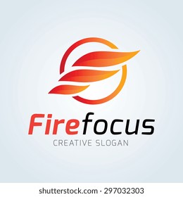 Fire focus logo template 