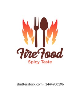 Fire Food Logo Designs Concept Vector Stock Vector (Royalty Free ...