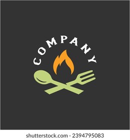 Fire Food logo icon vector template.eps