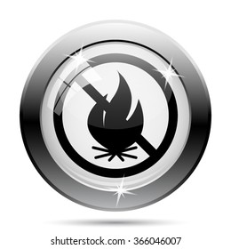Fire forbidden icon. Internet button on white background. EPS10 vector.
