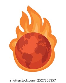 Incendio en el bosque Llamas Cambio climático aislado