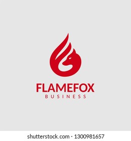 Fire and fox logo combination, design inspiration vector template for company