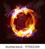 fire frame background for design  (Vector Illustratio)