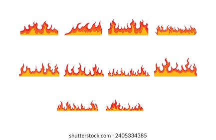 Fire Frame Border Element Set