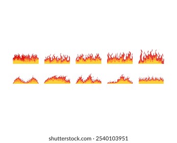 Fire Frame Border Element Set