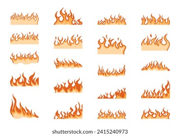 Fire Frame Border Element Shape