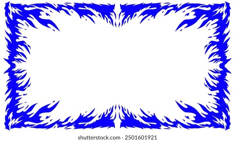 Fire frame border vector illustration