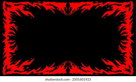 Fire frame border vector illustration