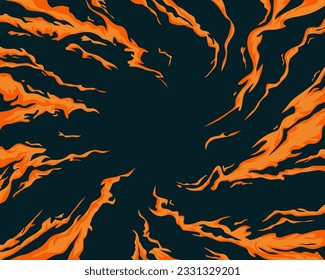 fire frame comic style background