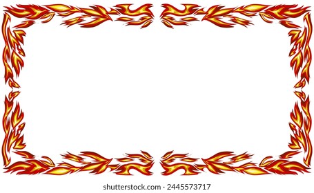 Fire frame design. Perfect for book cover cards, backgrounds, wallpapers, banners, posters