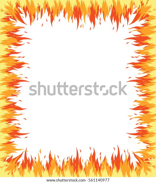 Fire Frame Fire Flame Background Vector Stock Vector (Royalty Free ...