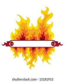 Fire frame isolated on a white background.