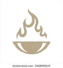fire and frying pan logo