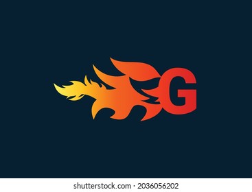 Fire G Letter Logo And Icon Design Template