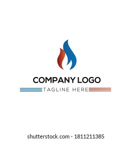 Logo von Fire and Gas Company Vector.Flame, Vektorgrafik
