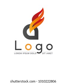 fire gas logo design, a word 