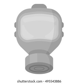 Fire gas mask icon monochrome. Single silhouette fire equipment icon from the big fire Department monochrome.