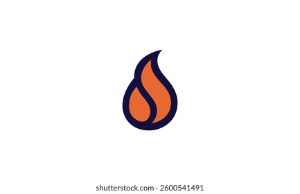 Fire and gas minimalistic logo vector