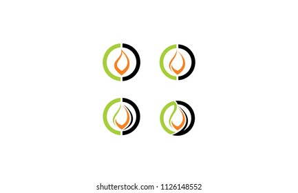 fire gas and oil logo icon vector