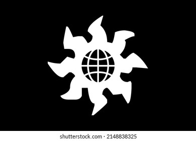 Fire Globe vector illustration design earth black and white