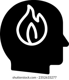 fire glyph icon illustration vector