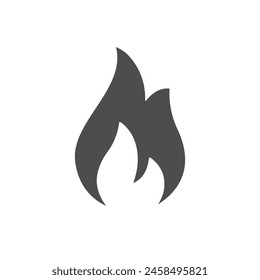 Icono de Vector de glifo de fuego aislado sobre fondo blanco. Icono de Vector de glifo de fuego para diseño de Web, móvil y ui