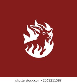 Fire goat logo for sale.