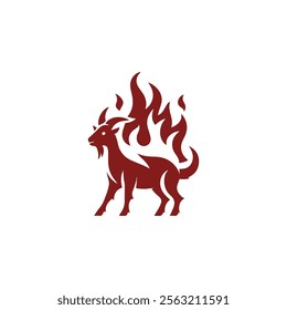Fire goat logo for sale.