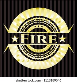 Fire gold badge or emblem