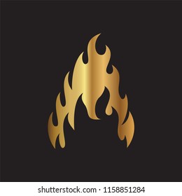 Fire Gold logo icon vector element