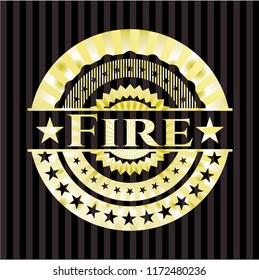 Fire gold shiny badge