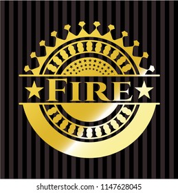 Fire golden emblem or badge