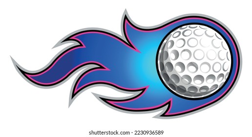 Vector de bola de fuego y de golf gráfico Balón de golf con llama tribal de vinilo coche pegatina de motocicleta calcomanía