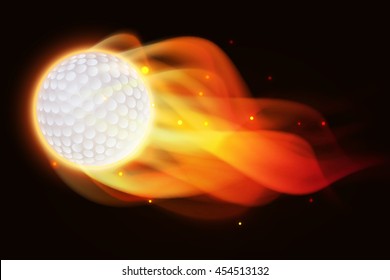 Fire golf, vector art and illustration.